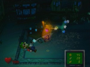 Une image du Gameplay. Luigi en pleine action