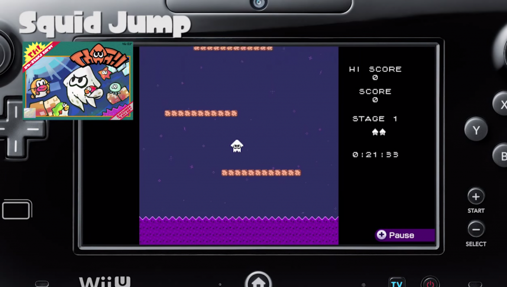 Un mini jeu au style 8 bit est jouable sur l'écran du Gamepad entre les matchs en ligne.